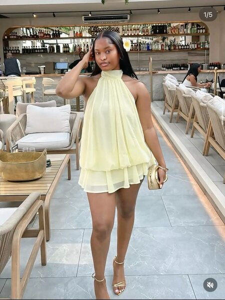 Robe Chiffon Élégante Femme