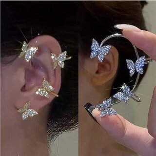 Butterfly ear cuff