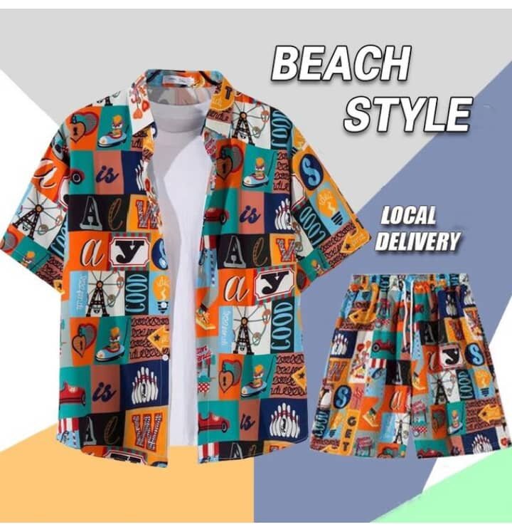 Ensemble Plage Imprimé Coloré