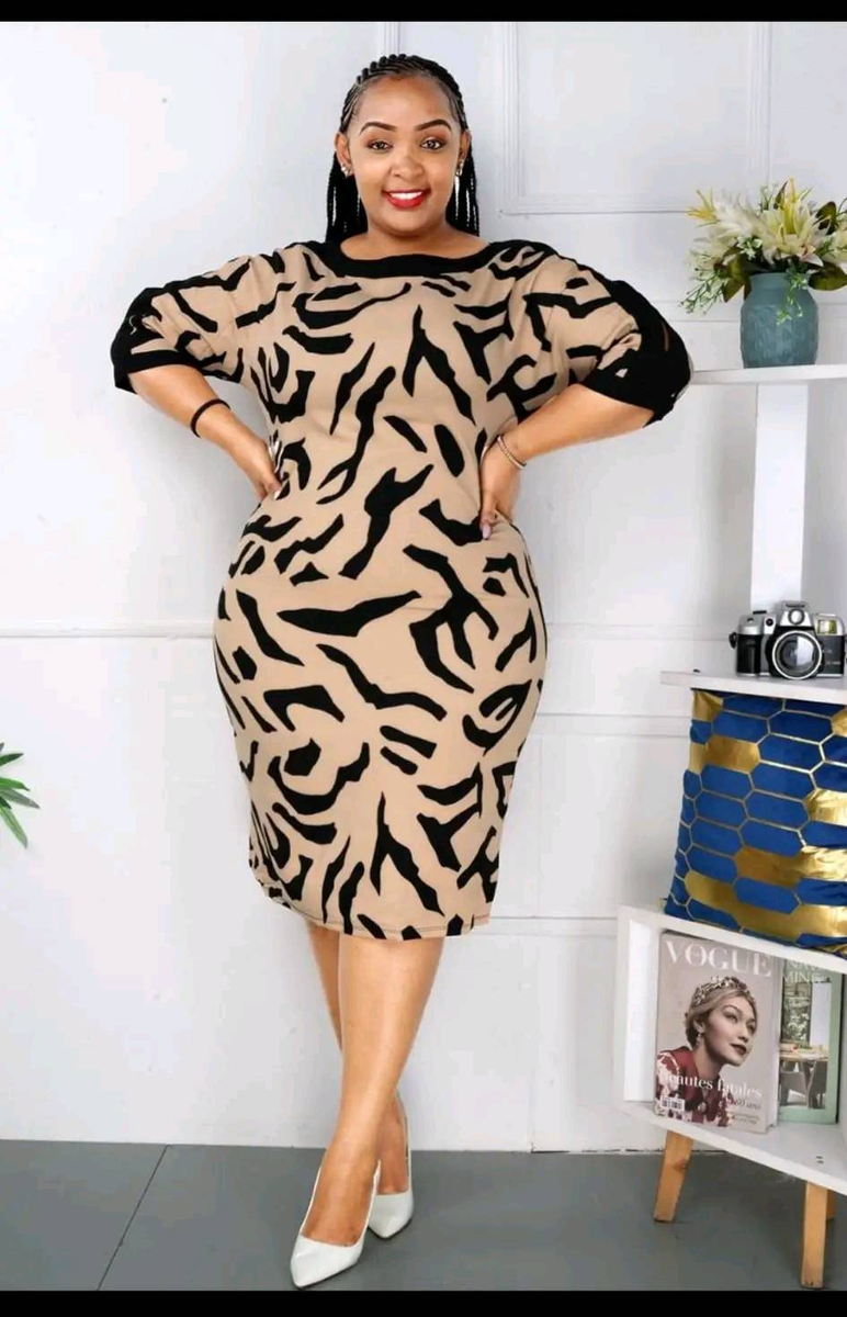 black and brown dress