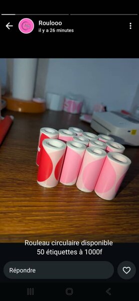 Étiquettes autocollantes rondes