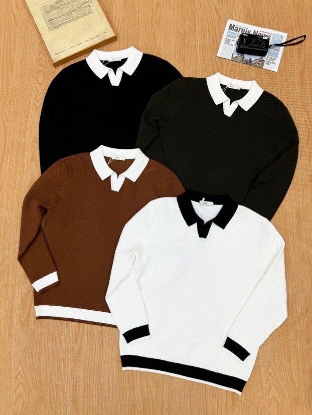 Pulls col polo élégants