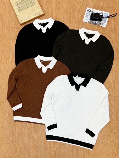 Pulls col polo élégants