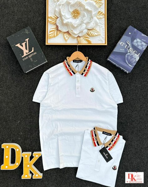 Polo élégant blanc homme