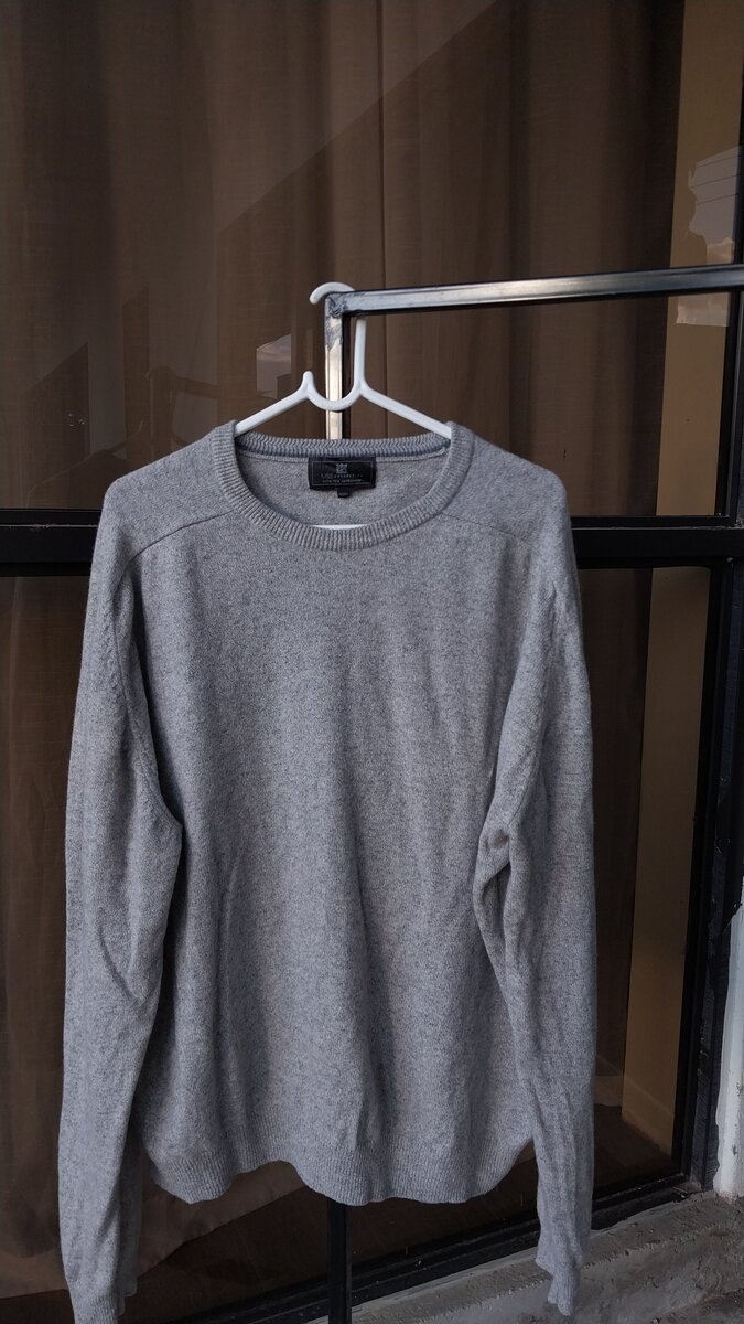 Grey lambswool sweater
