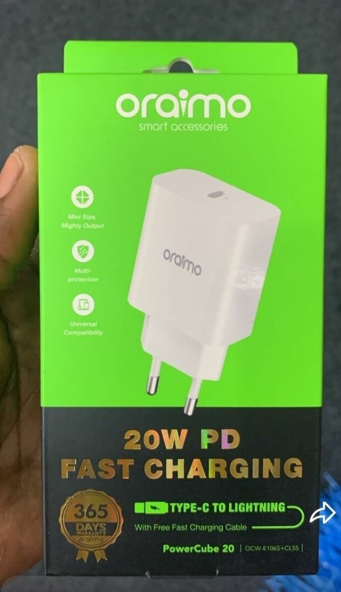 Oraimo Chargeur Rapide 20W