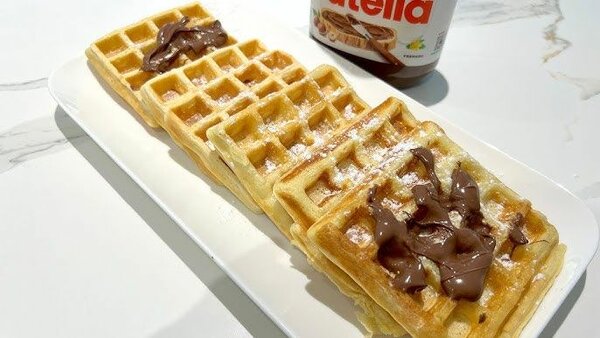 Gaufres dorées au Nutella