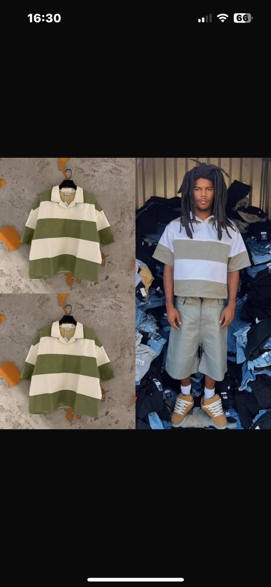 Polo rayé coloré homme