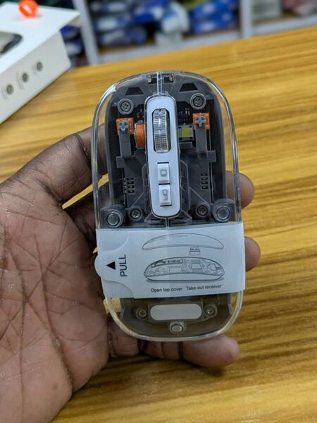 Souris sans fil transparente