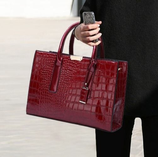 Crocodile style handbag