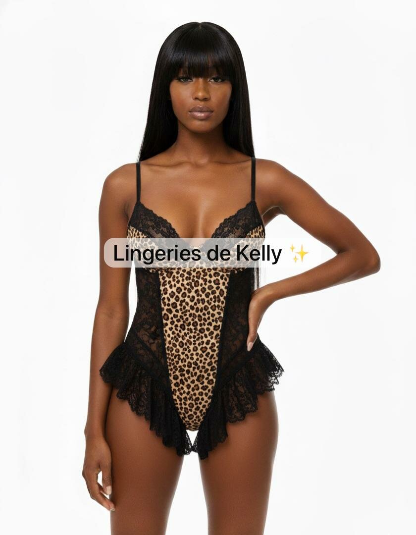 Body en dentelle léopard