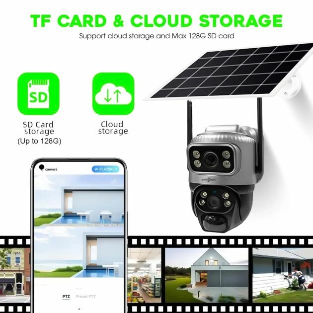 Caméra extérieure solaire HD