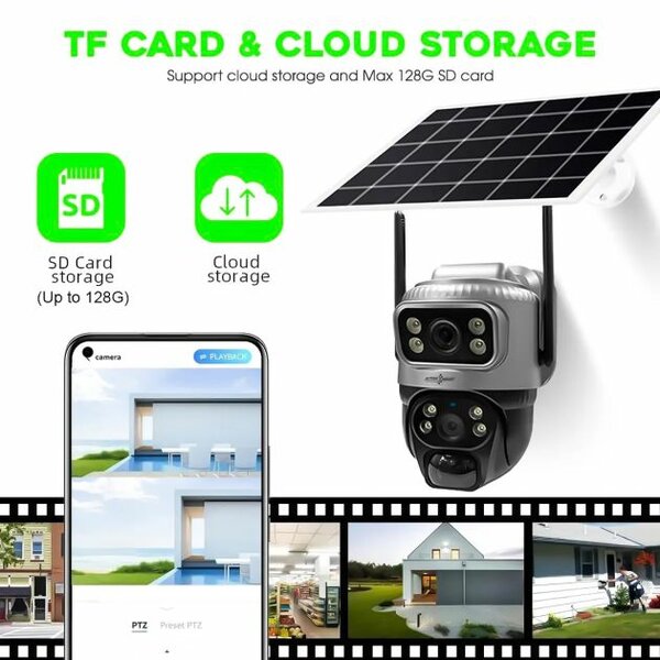 Caméra extérieure solaire HD