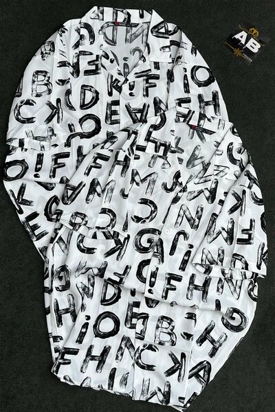 Chemise oversize imprimée lettres