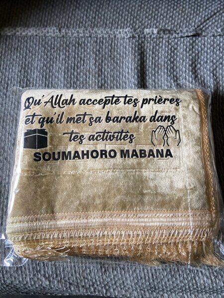 Tapis de prière personnalisé velours