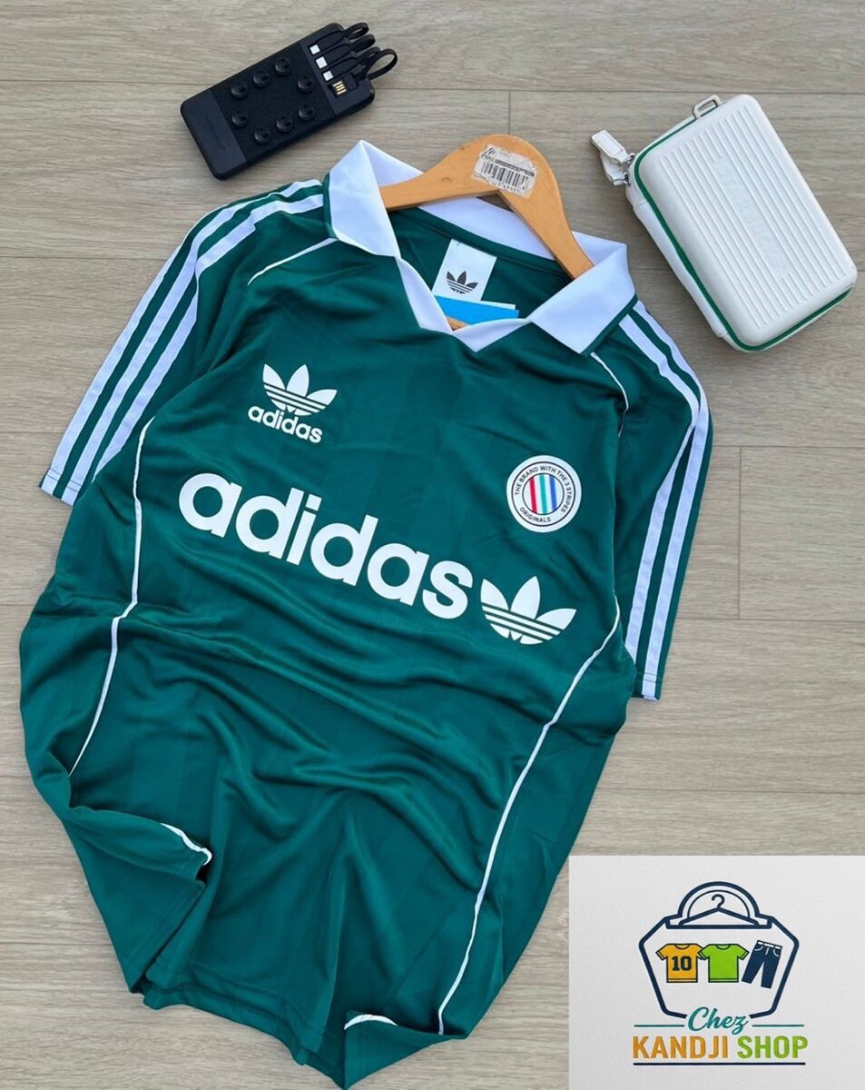 Maillot Adidas rétro vert & noir