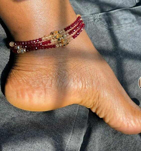 Bracelet de cheville en perles