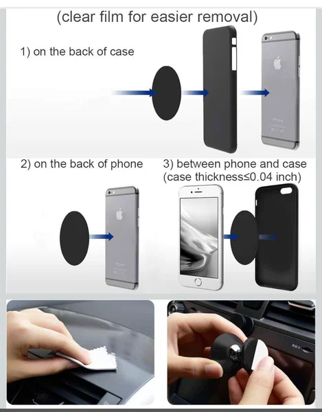 Support magnétique 360° pour téléphone