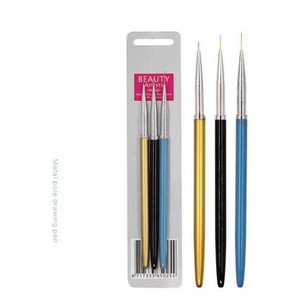 Pinceaux Ongles Art 3 Pièces