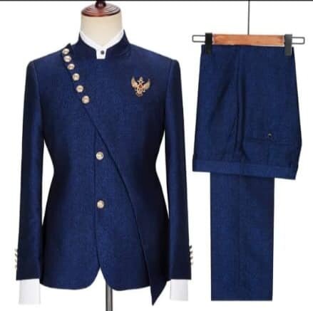 men's blue suit