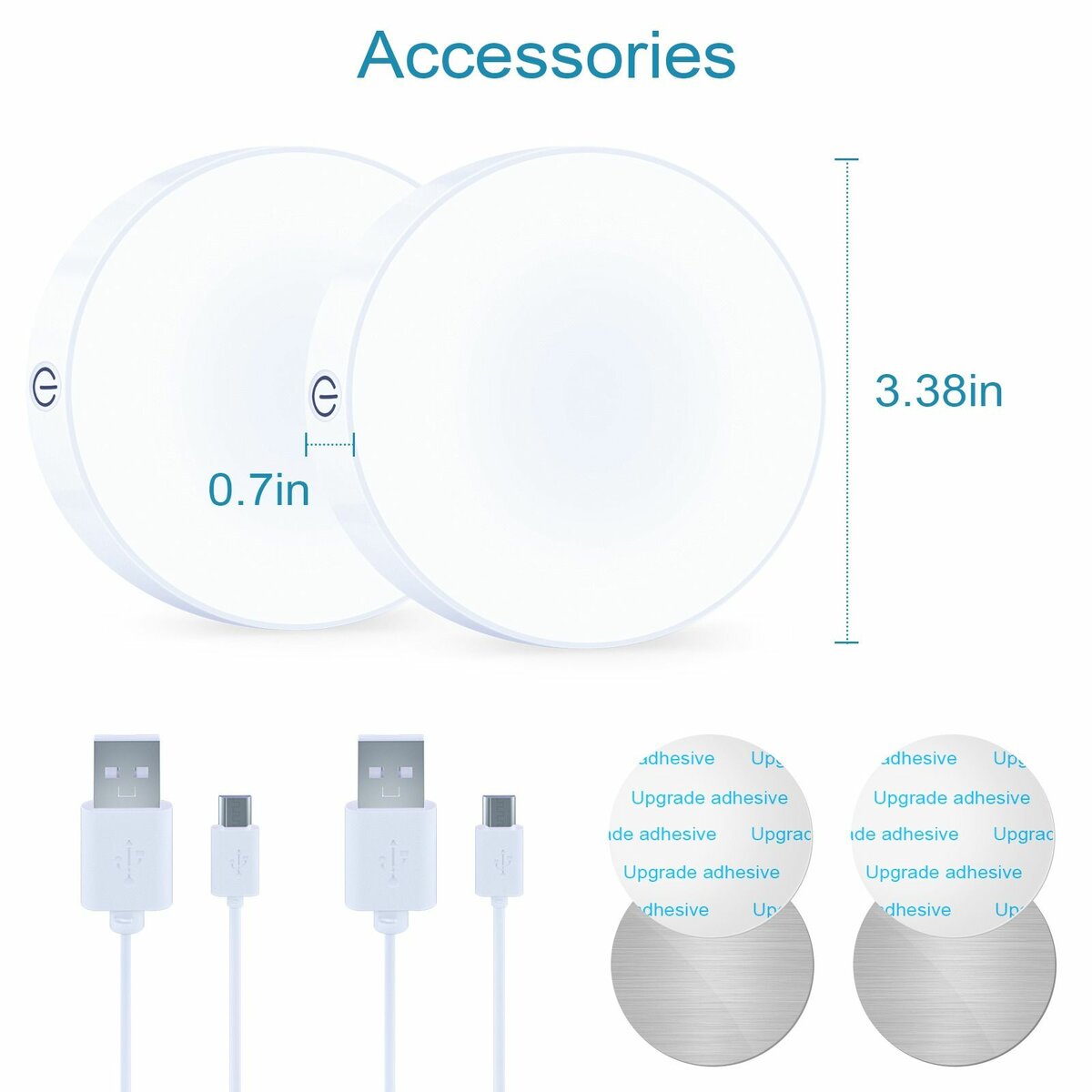 Willed Rechargeable LED Night Light (2pcs in 1 box)