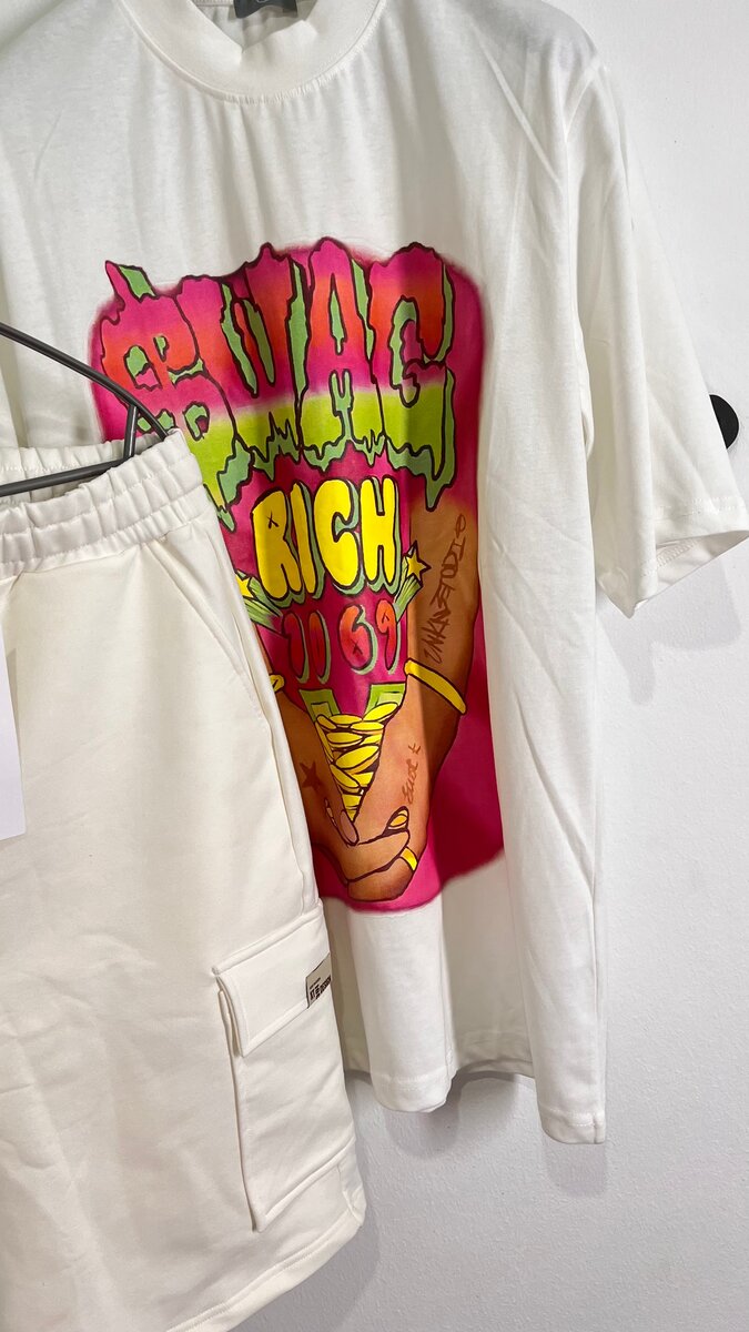 Ensemble T-shirt et Short Blanc