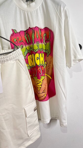 Ensemble T-shirt et Short Blanc