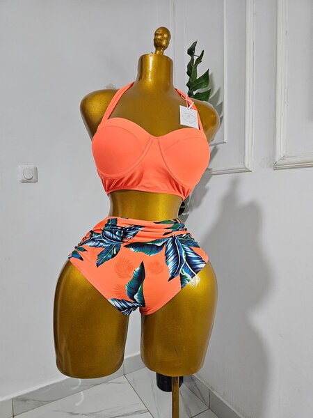 Bikini Taille Haute Fleurie