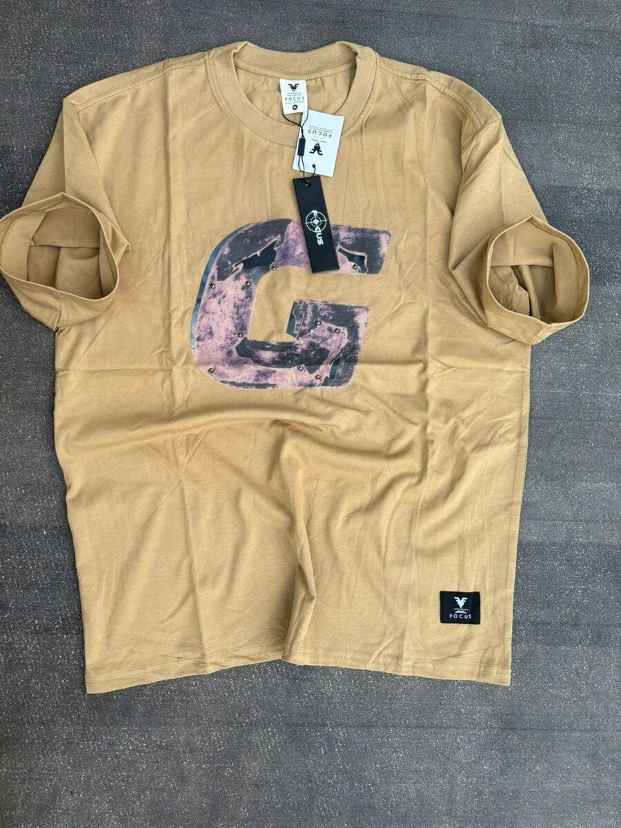 T-shirt marron imprimé G