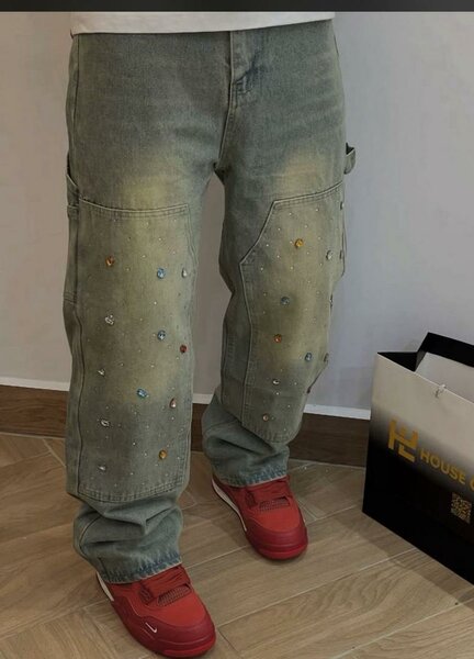 Pantalons élégants brodés