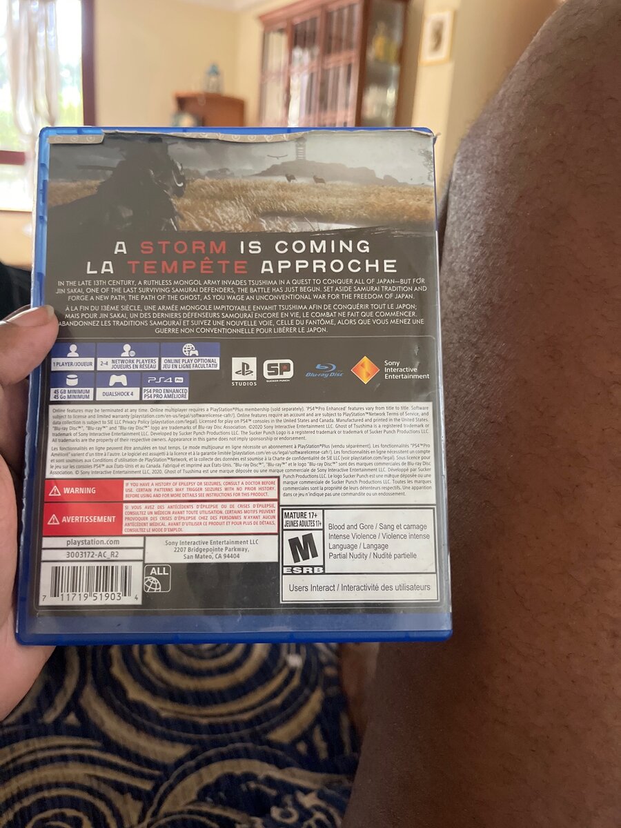 CD ghost of tusshima ps4