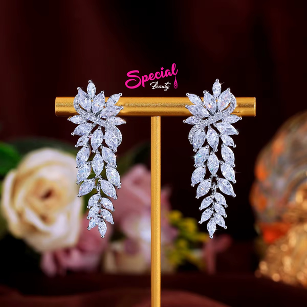 Boucles d'oreilles en cristal élégant