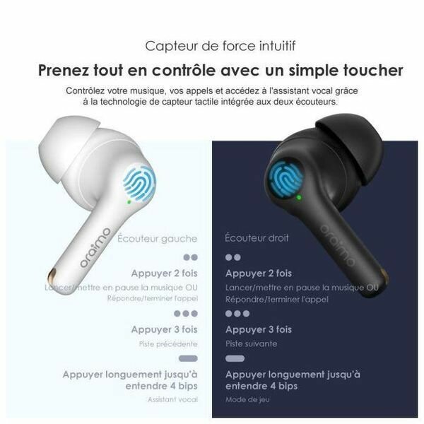 Écouteurs oraimo sans fil ENC FreePods 3C