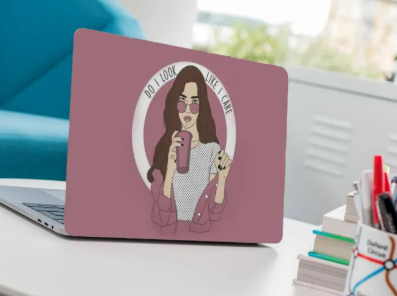 Do I Look Like I Care Quotes Laptop Skin-Laptop Back Skin Sticker-Laptop Back Skin-Laptop Skin Vinyl Sticker Decal, 13 13.3 14.6 15 15.4 15.6 Inch Laptop Skin Sticker Cover For All Laptops