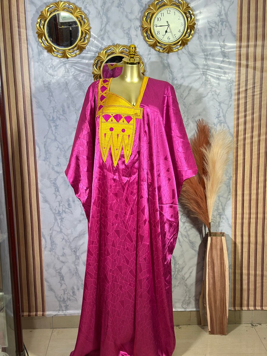 Robe Caftan Rose Ethnique