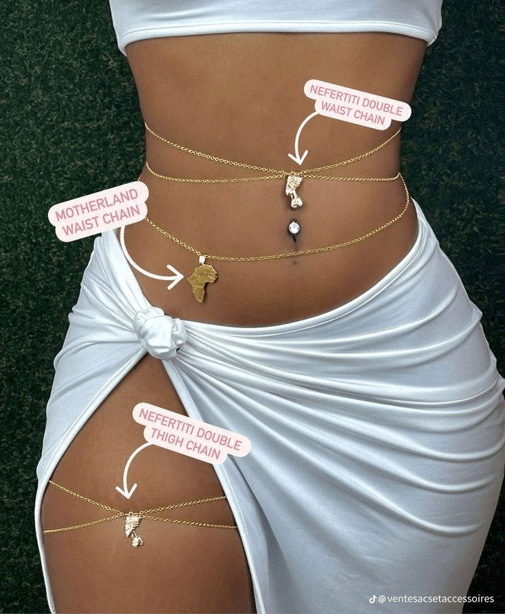 Chaîne de taille dorée élégante