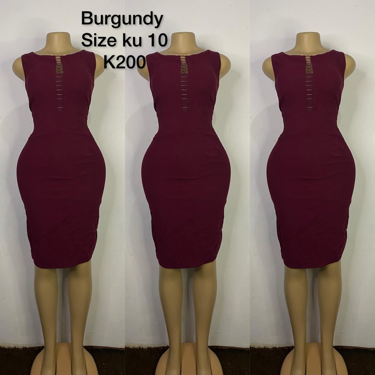 Beautiful and comfortable women's dress burgundy