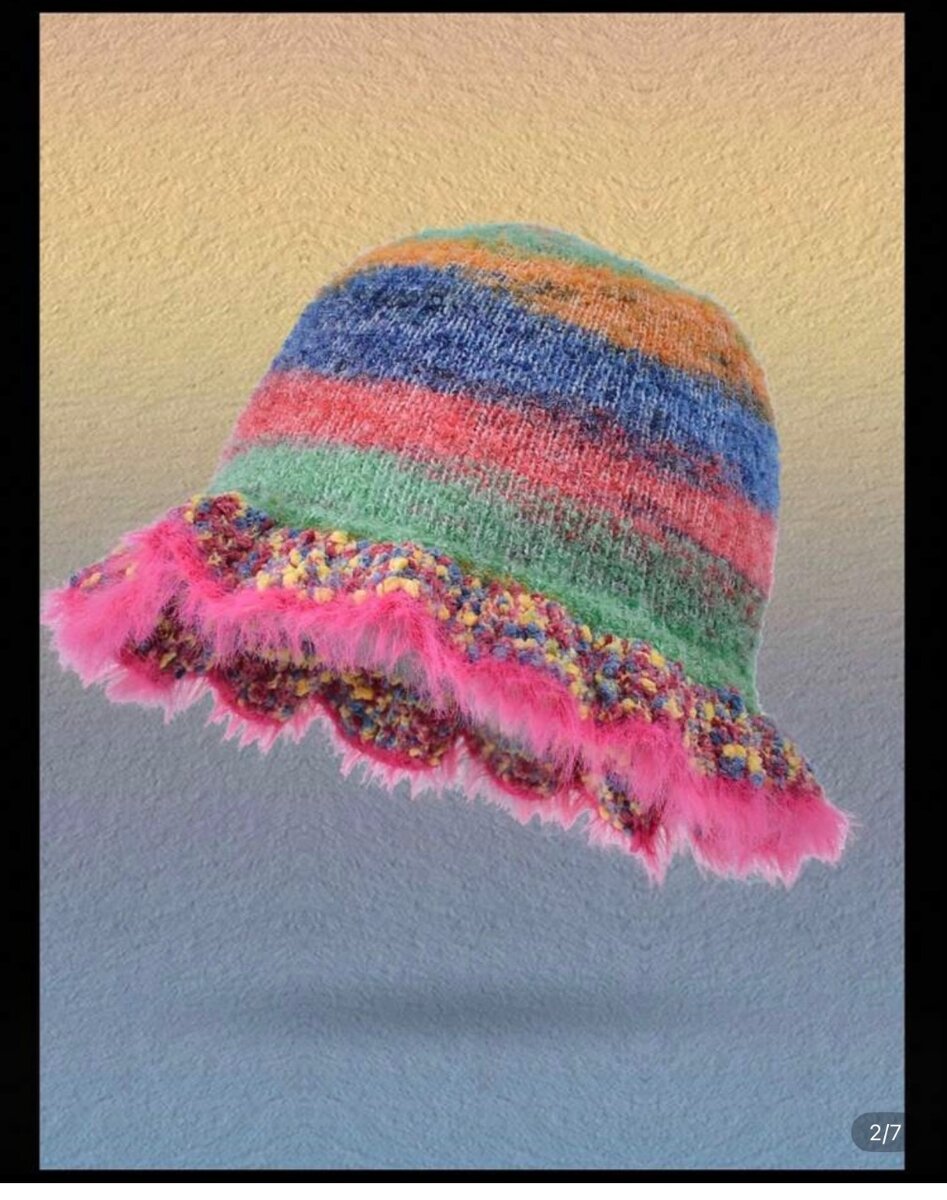 Chapeau en laine multicolore