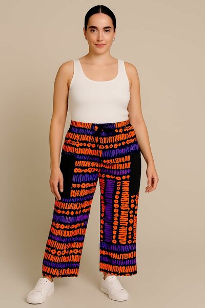 Pantalons larges imprimés femme