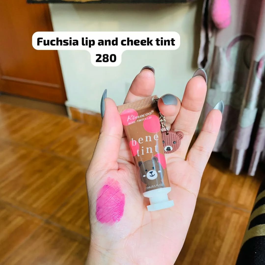 Fuchsia lip and cheek tint 