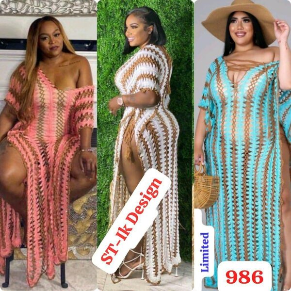 Robe longue rayée élégante
