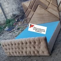 custom made bed with a high base