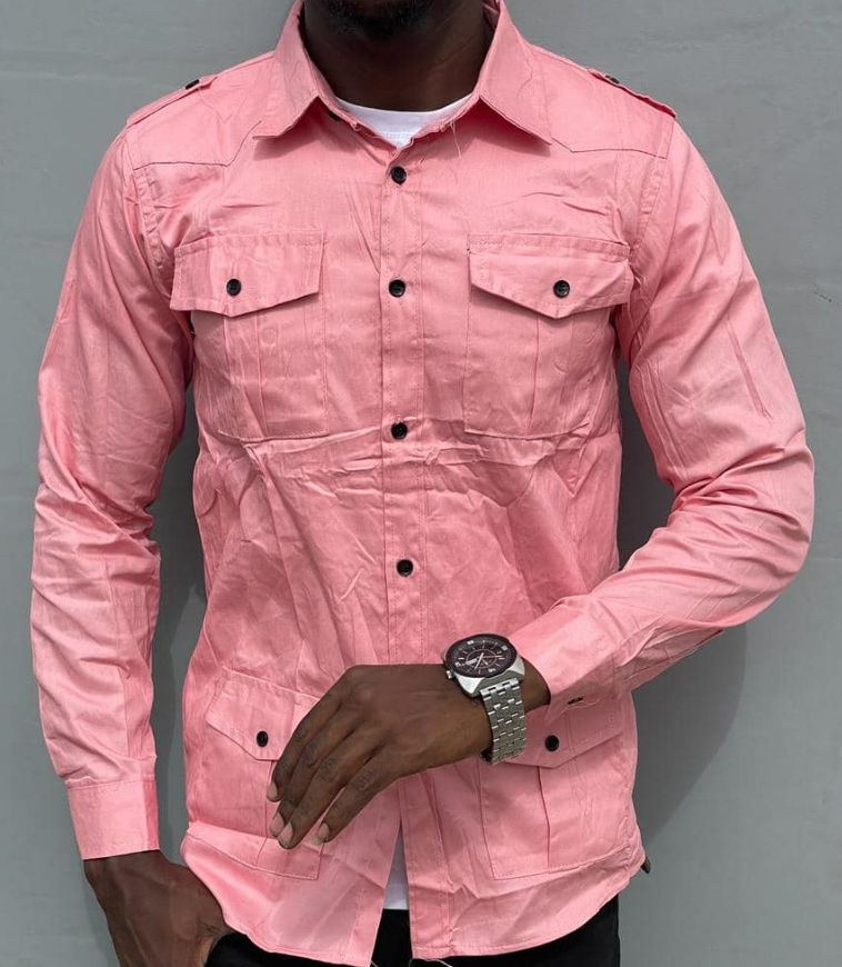 Quadral pocket safari shirt
