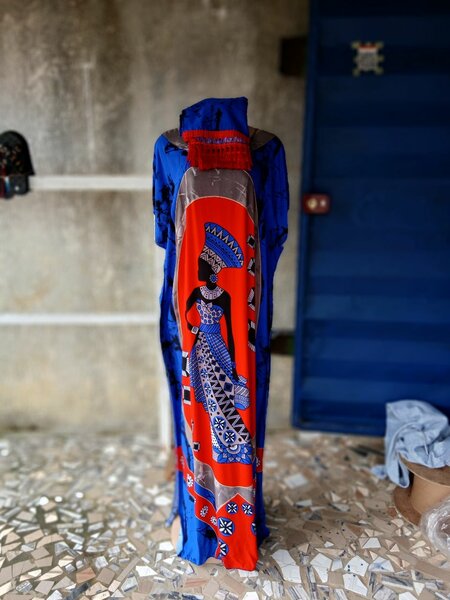 Boubou motif femme africaine
