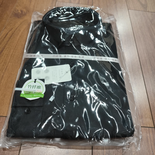 Chemise noire classique homme