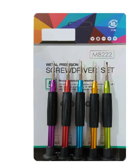 5 in 1 M8222 Precision Screwdriver Set Multi Color Mobile Android Computer Repair Precision Set Interchangeable Head