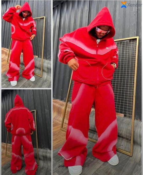 Veste à capuche rouge tendance