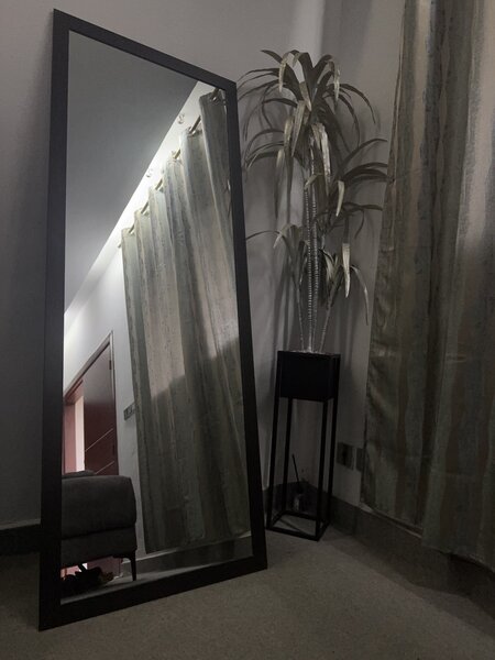 Full-Length Mirror with Black Frame