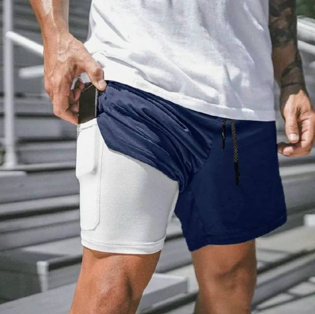 Shorts de sport 2 en 1 homme
