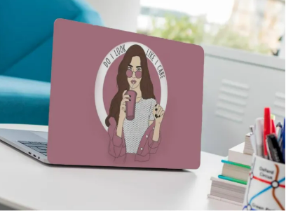 Do I Look Like I Care Quotes Laptop Skin-Laptop Back Skin Sticker-Laptop Back Skin-Laptop Skin Vinyl Sticker Decal, 13 13.3 14.6 15 15.4 15.6 Inch Laptop Skin Sticker Cover For All Laptops